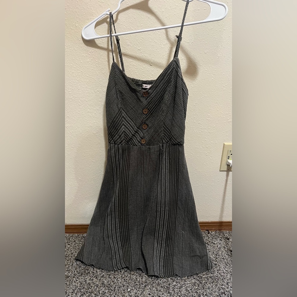 Short green summer dress